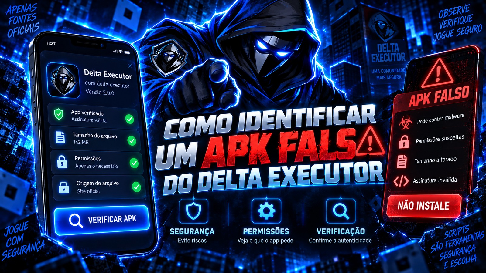 Como identificar um APK falso do Delta Executor