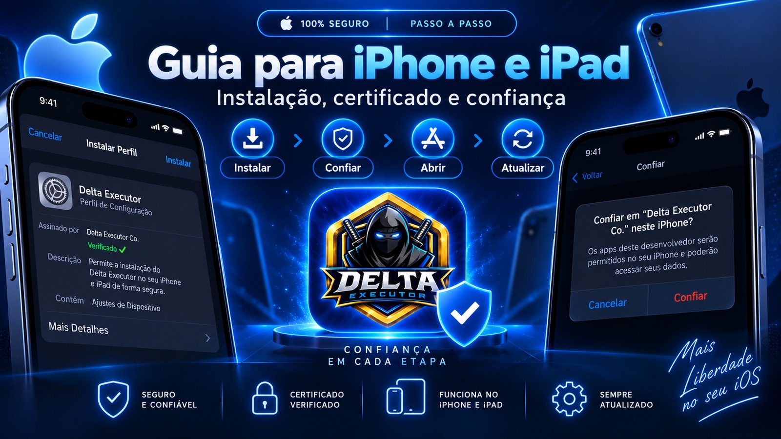 Guia do Delta Executor no iPhone e iPad